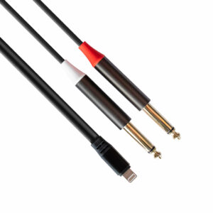 rubiQube IPDMJ lightning - iPhone to dual 6.3mm mono jack 1.8m