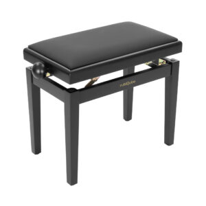 rubiQube SB018 Black - Wooden Piano Bench with Height Adjust