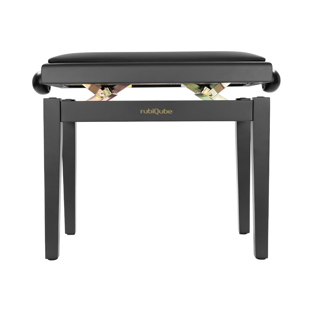 rubiQube SB018 Black - Wooden Piano Bench with Height Adjust - Image 2