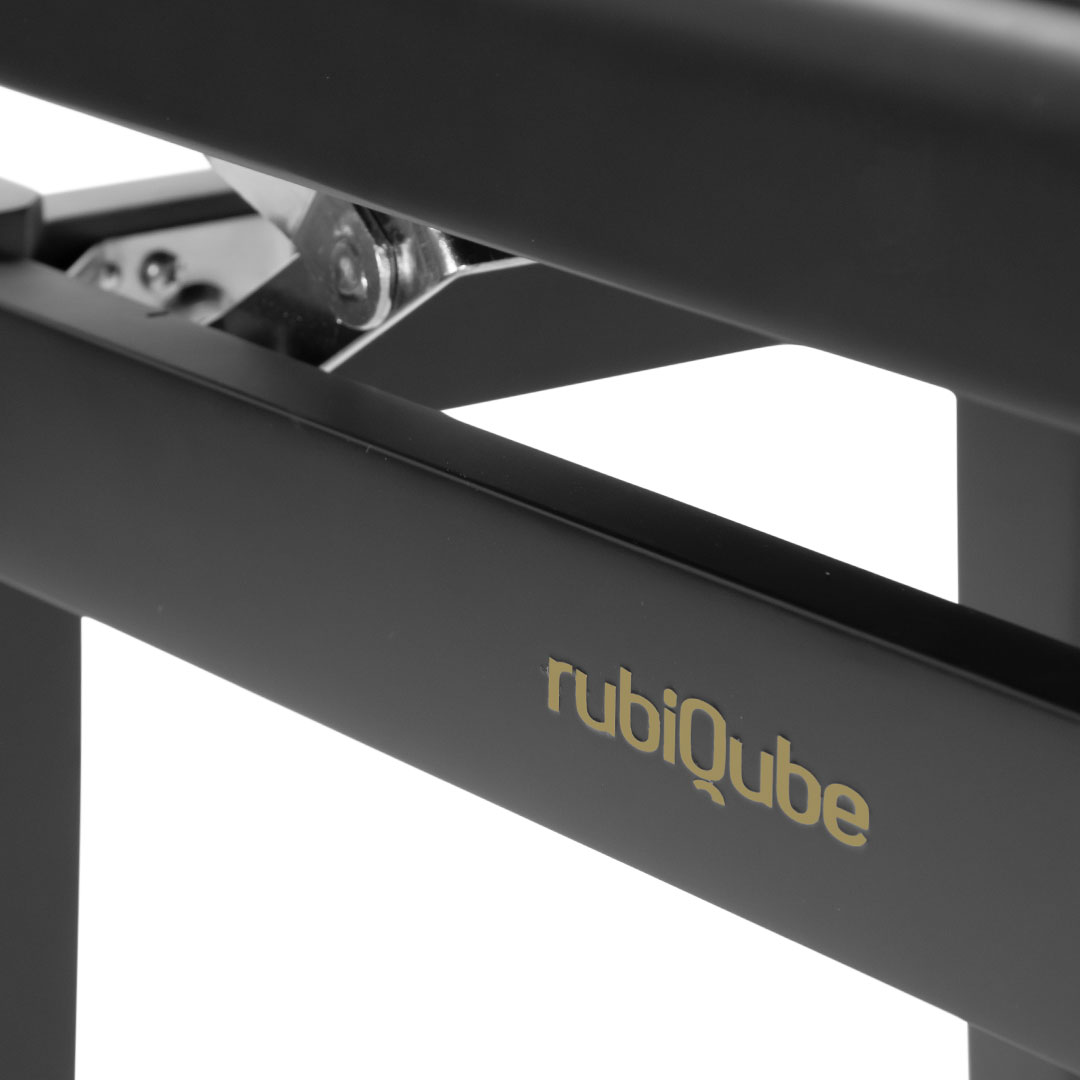 rubiQube SB018 Black - Wooden Piano Bench with Height Adjust - Image 4