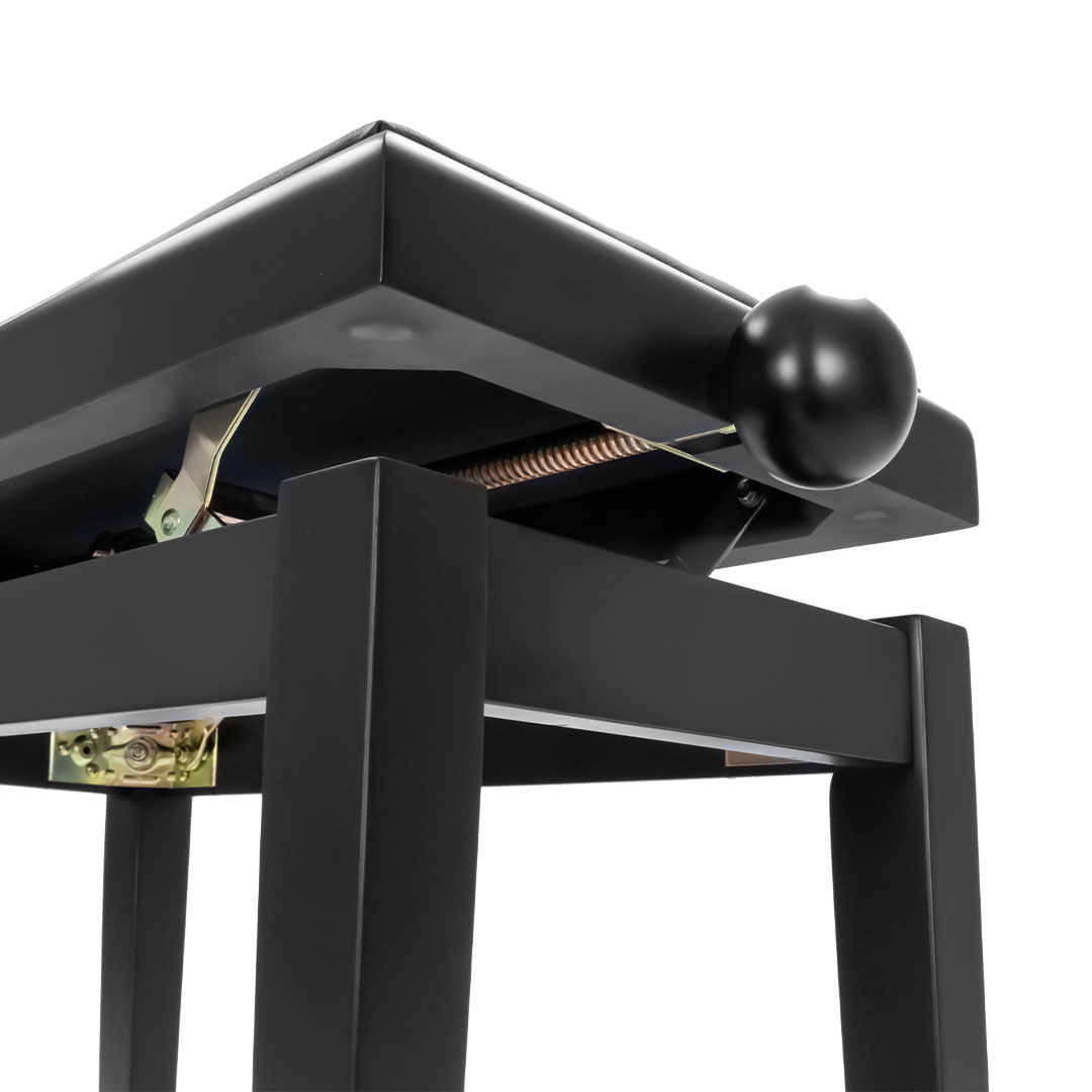 rubiQube SB018 Black - Wooden Piano Bench with Height Adjust - Image 7