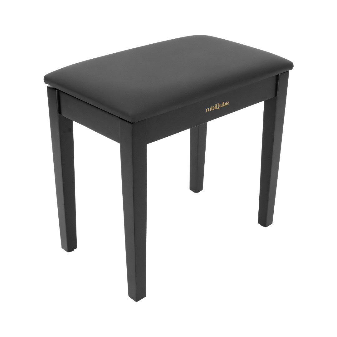 rubiQube SB033B - Wooden Piano Bench with Built-in Storage