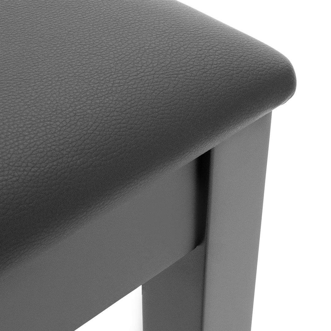 rubiQube SB033B - Wooden Piano Bench with Built-in Storage - Image 5